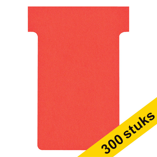 Nobo Aanbieding: 3x Nobo T-kaarten rood maat 2 (100 stuks)  247542 - 1