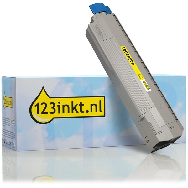 OKI 44643001 toner geel (123inkt huismerk) 44643001C 042527 - 1