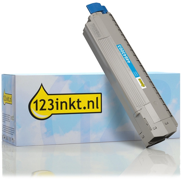 OKI 44643003 toner cyaan (123inkt huismerk) 44643003C 042523 - 1