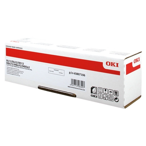 OKI 45807106 toner zwart hoge capaciteit (origineel) 45807106 903676 - 1