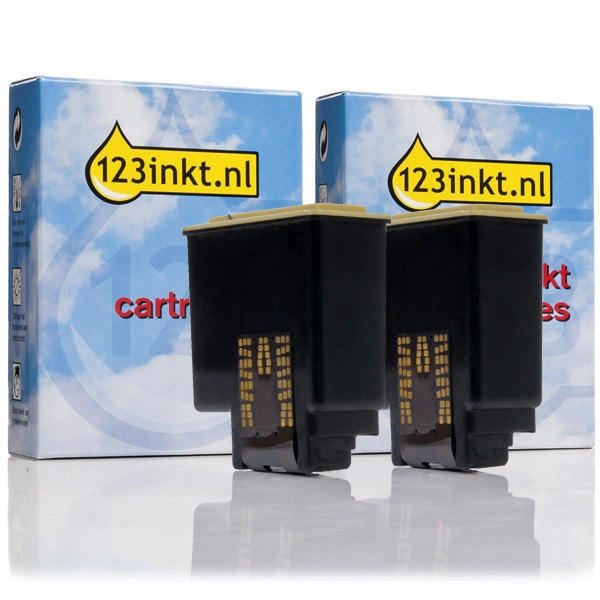 Olivetti aanbieding: 2 x FJ 31 (B0336 F) inktcartridge zwart (123inkt huismerk)  042382 - 1