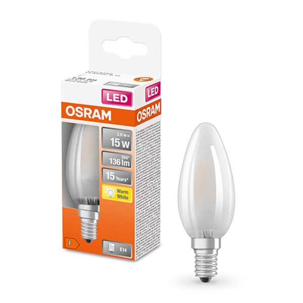 Osram E14 led-lamp kaars mat 1.5W (15W)  LOS00148 - 1