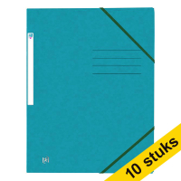 Aanbieding: 10x Oxford Top File+ elastomap karton aqua A4