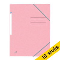 Aanbieding: 10x Oxford Top File+ elastomap karton pastelroze A4