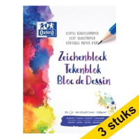 Aanbieding: 3x Oxford schetsboek A4 120 grams (20 vel)