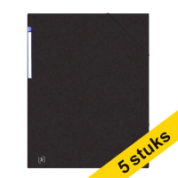 Aanbieding: 5x Oxford Top File elastomap karton zwart A3
