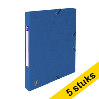 Aanbieding: 5x Oxford elastobox Top File+ blauw 25 mm (200 vel)