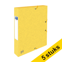 Aanbieding: 5x Oxford elastobox Top File+ geel 40 mm (300 vel)