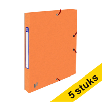Aanbieding: 5x Oxford elastobox Top File+ oranje 25 mm (200 vel)