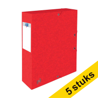 Aanbieding: 5x Oxford elastobox Top File+ rood 60 mm (400 vel)
