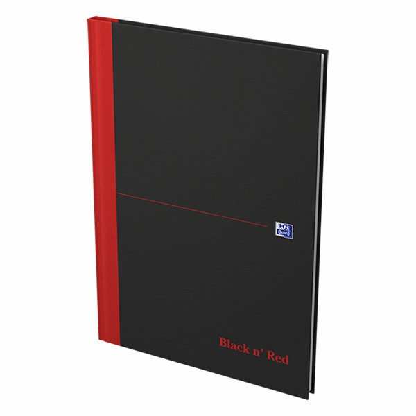 Oxford Black n' Red gebonden boek A4 geruit 96 vel (5 mm) 400047607 260009 - 2