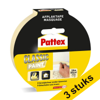 Aanbieding: 3x Pattex Classic Paint afdekplakband 30 mm x 50 m Classic crème