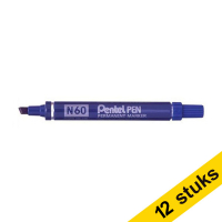 Aanbieding: 12x Pentel N60 permanent marker blauw
