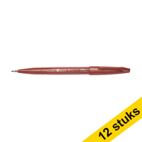 Aanbieding: 12x Pentel Sign SES15C brushpen bruin