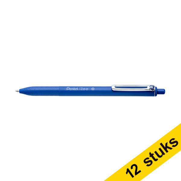 Pentel Aanbieding: 12x Pentel iZee BX470 balpen blauw  210162 - 1