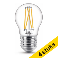 Aanbieding: 4x Philips E27 filament led-lamp kogel WarmGlow 1.8W (25W)