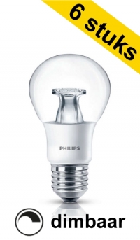 Aanbieding 6x Philips E27 Led Lamp Peer Warmglow Dimbaar 6w 40w Philips 123inkt Nl