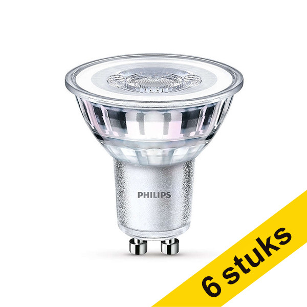 Philips Aanbieding: 6x Philips GU10 led-spot Classic glas 4.6W (50W)  LPH00333 - 1