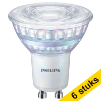 Aanbieding: 6x Philips GU10 led-spot Classic glas dimbaar 4000K 3W (35W)