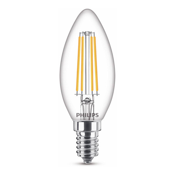 E14 WarmGlow dimbare filament led lamp kaars CRI>90 4.5W (40W) 123inkt.nl