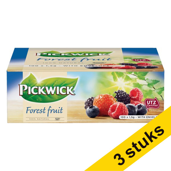 Pickwick Aanbieding: 3x Pickwick Bosvruchten thee (100 stuks)  404299 - 1