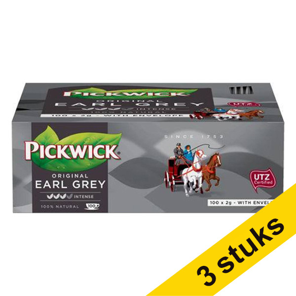 Pickwick Aanbieding: 3x Pickwick Earl Grey thee (100 stuks)  404298 - 1