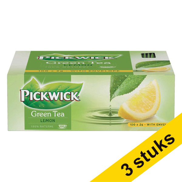 Pickwick Aanbieding: 3x Pickwick Green Tea Lemon (100 stuks)  404296 - 1