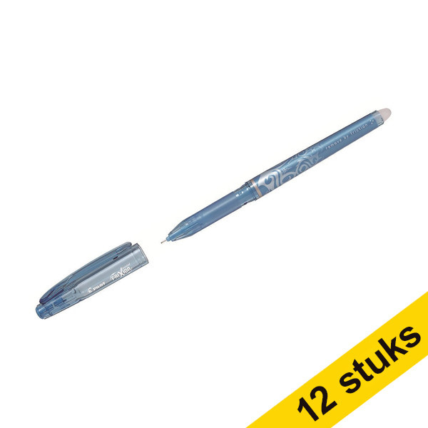 Pilot Aanbieding: 12x Pilot rollerpen Frixion Point lichtblauw  240091 - 1