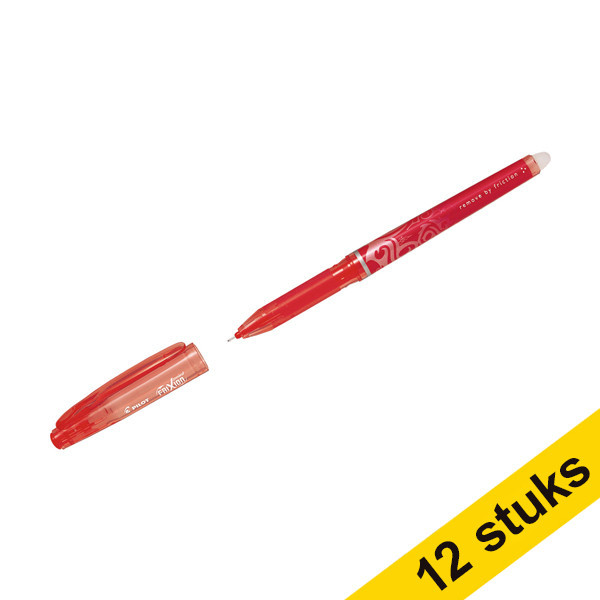 Pilot Aanbieding: 12x Pilot rollerpen Frixion Point rood  240089 - 1