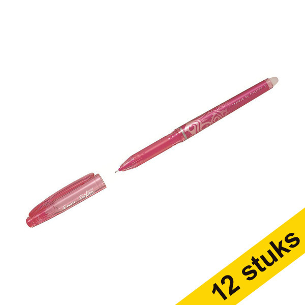 Pilot Aanbieding: 12x Pilot rollerpen Frixion Point roze  240090 - 1