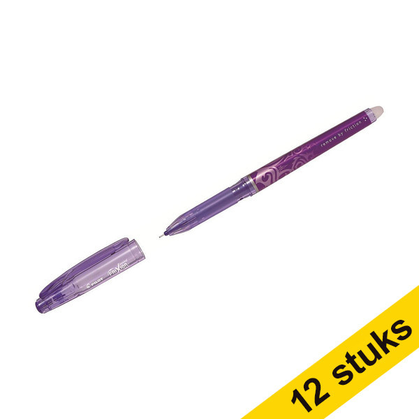 Pilot Aanbieding: 12x Pilot rollerpen Frixion Point violet  240092 - 1