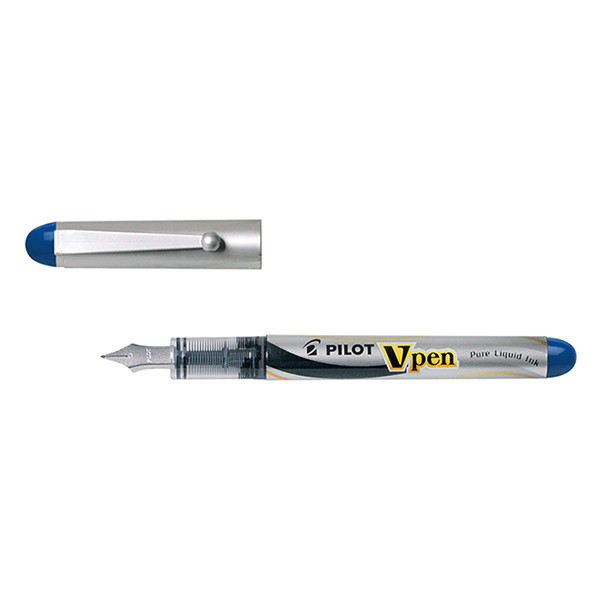 Pilot V-Pen vulpen fijn zilver (blauwe inkt) SVP-4M-L 405499 - 1