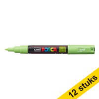 Aanbieding: 12x POSCA PC-1MC verfmarker appelgroen (0,7 - 1 mm conisch)