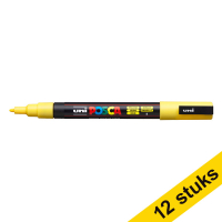 Aanbieding: 12x POSCA PC-3M verfmarker geel (0,9 - 1,3 mm rond)