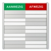 Posta Picto schuifbord aanwezig/afwezig (10 plaatjes)