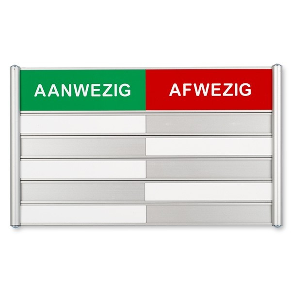 Posta Picto schuifbord aanwezig/afwezig (5 plaatjes) 39211 400700 - 1