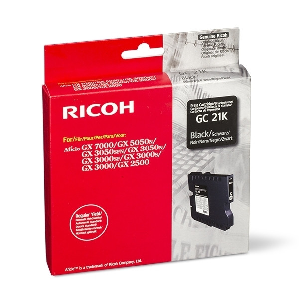 Ricoh GC-21K inktcartridge zwart (origineel) 405532 074888 - 1