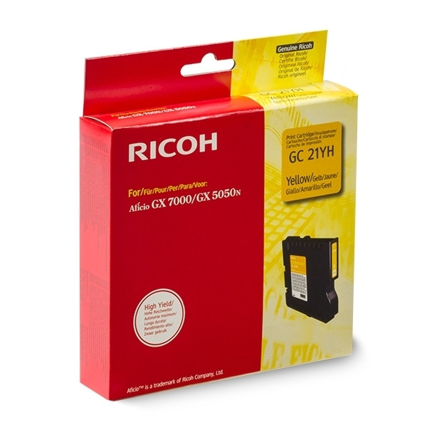 Ricoh GC-21YH inktcartridge geel hoge capaciteit (origineel) 405539 067046 - 1