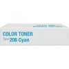 Ricoh type 206 C toner cyaan (origineel) 400995 074076