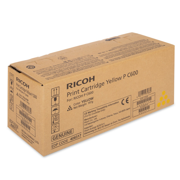 Ricoh type P C600 toner geel (origineel) 408317 602289 - 1