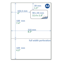 Aanbieding: Rillstab pakbonlabel / retourlabel A4 90 x 45 mm (1000 vel)