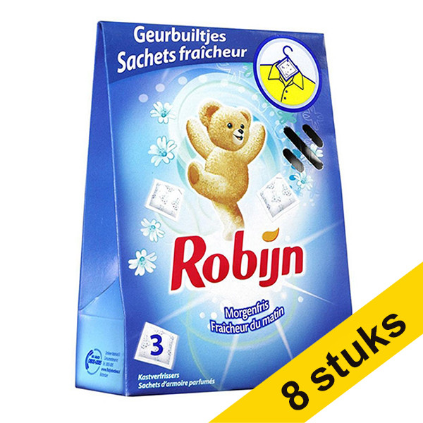 Robijn Aanbieding: 8x Robijn Morgenfris geurbuiltjes kastverfrisser (3 stuks)  SRO05129 - 1