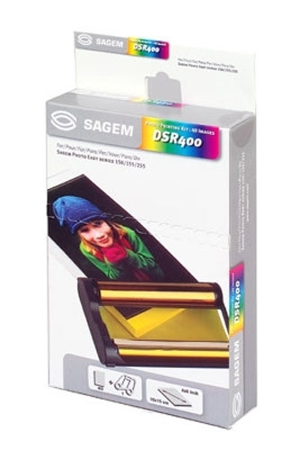 boerderij Bliksem Aja Sagem DSR 400 kleurencartridge + 40 vel fotopapier formaat 10 x 15  (origineel) Sagem 123inkt.nl