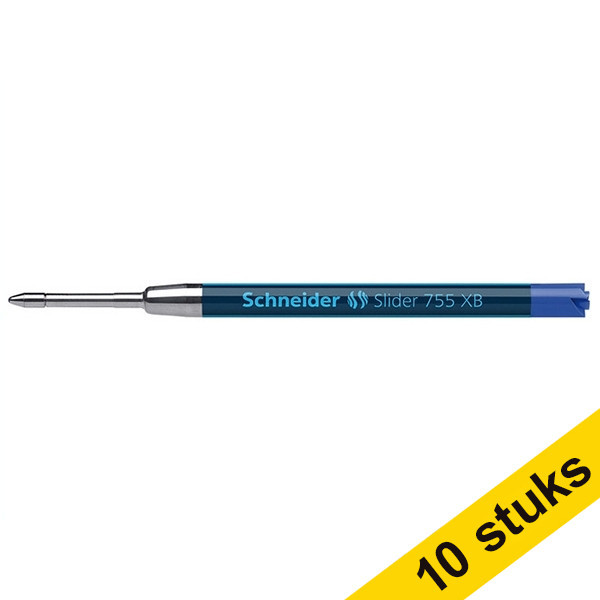 Schneider Aanbieding: 10x Schneider Slider 755 XB navulling blauw  239975 - 1