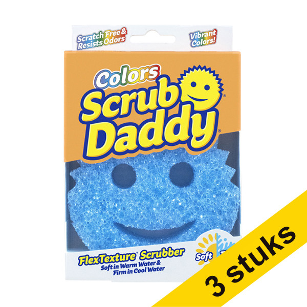 Scrub Daddy Aanbieding: 3x Scrub Daddy Colors spons blauw SSC00210 SSC00228 - 1