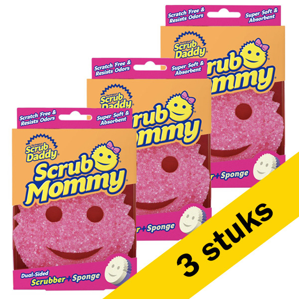 Scrub Daddy Aanbieding: 3x Scrub Mommy spons roze SSC00205 SSC00240 - 1