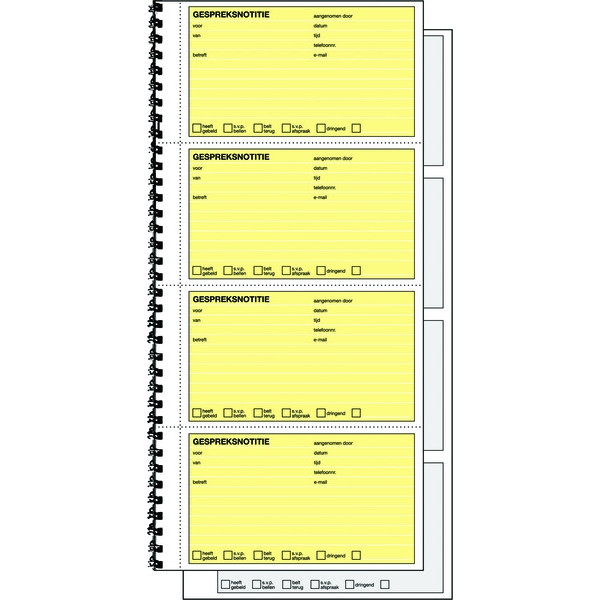 Sigel Expres terugbelboek zelfkopiërend met copystop (160 notities) 30260 208576 - 1