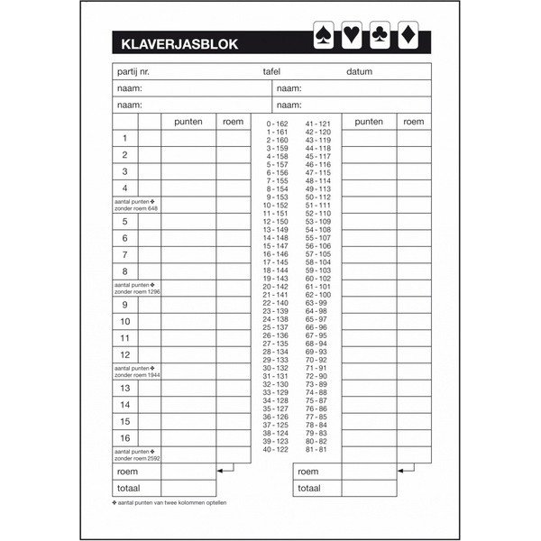 Sigel klaverjasblok 210 x 148 mm (50 vel) SI-40960 208580 - 1