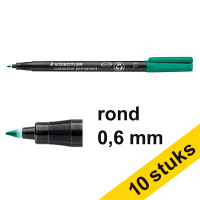 Aanbieding: 10x Staedtler Lumocolor 318 permanent marker groen (0,6 mm rond)