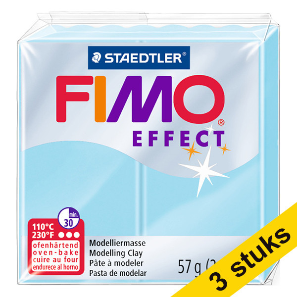 Staedtler Aanbieding: 3x Fimo klei effect 57g aqua | 305  424704 - 1